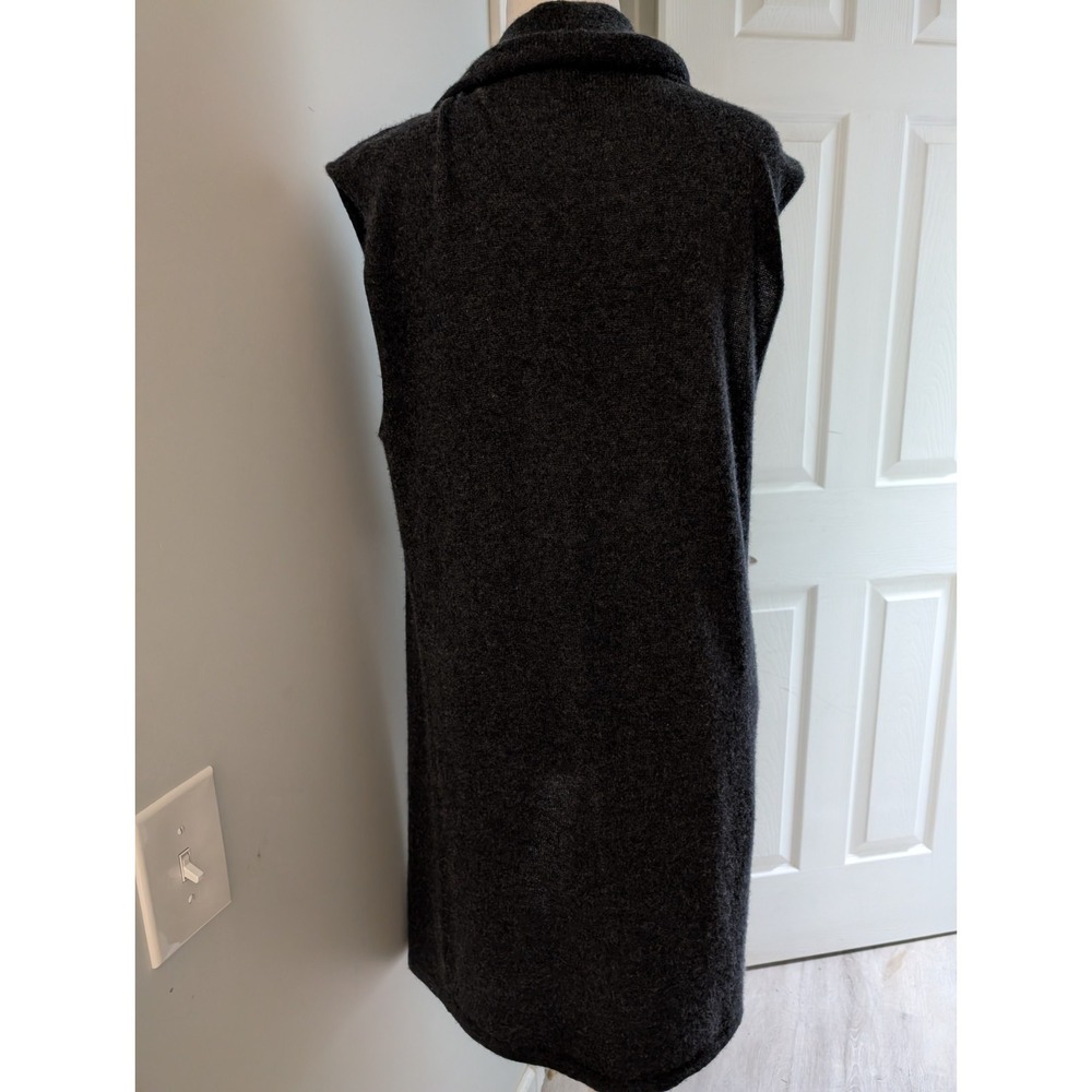 Halogen 100% Cashmere Vest Womens One Size Duster Open Cardigan Minimalist - Picture 4 of 6